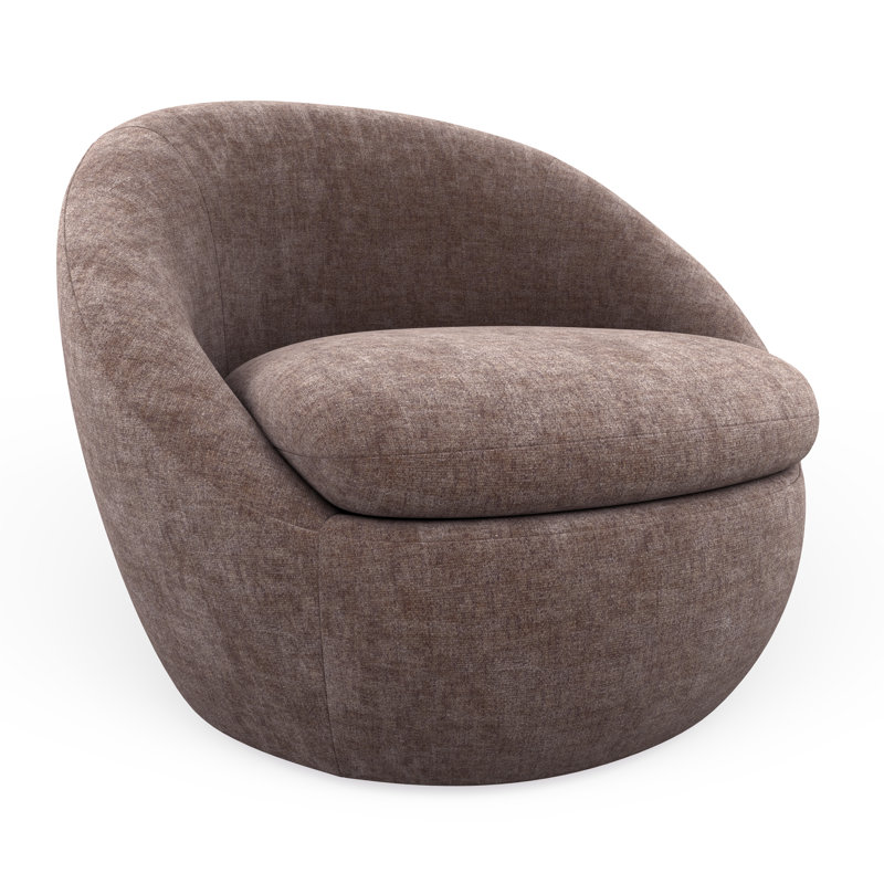 Fauteuil d'appoint pivotant rembourré Kate Eldin, Rosé antique
