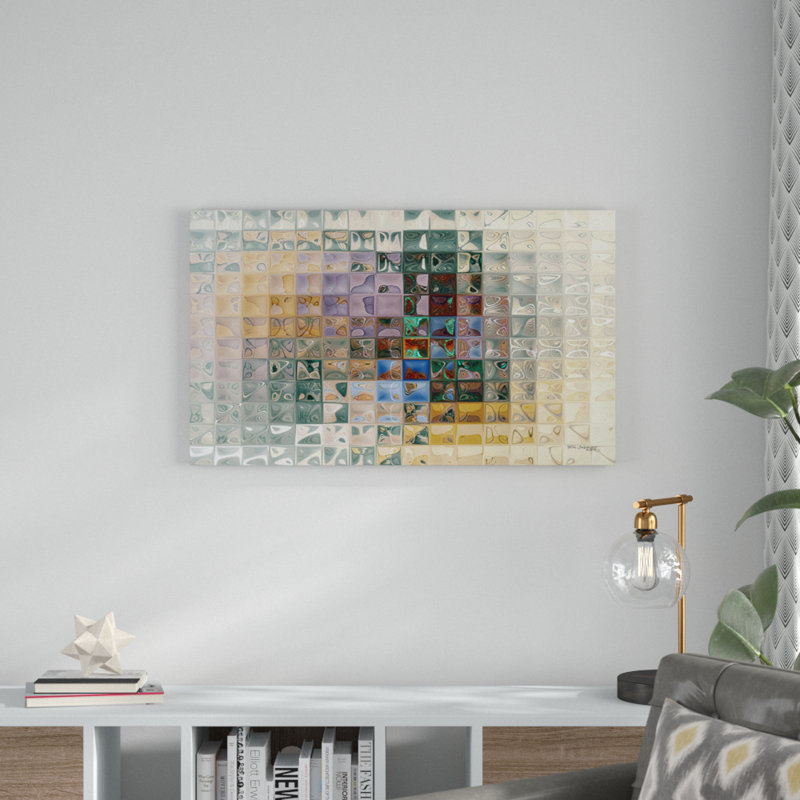 «Tile Art # 7, 2012» par Mark Lawrence, reproduction d'art graphique sur toile, H 18 po x l 30 po x P 1 po, Toile tendue
