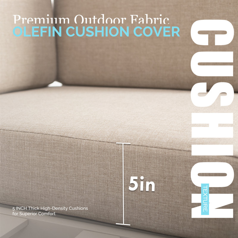 64cm Wide L-Shaped Patio Sectional