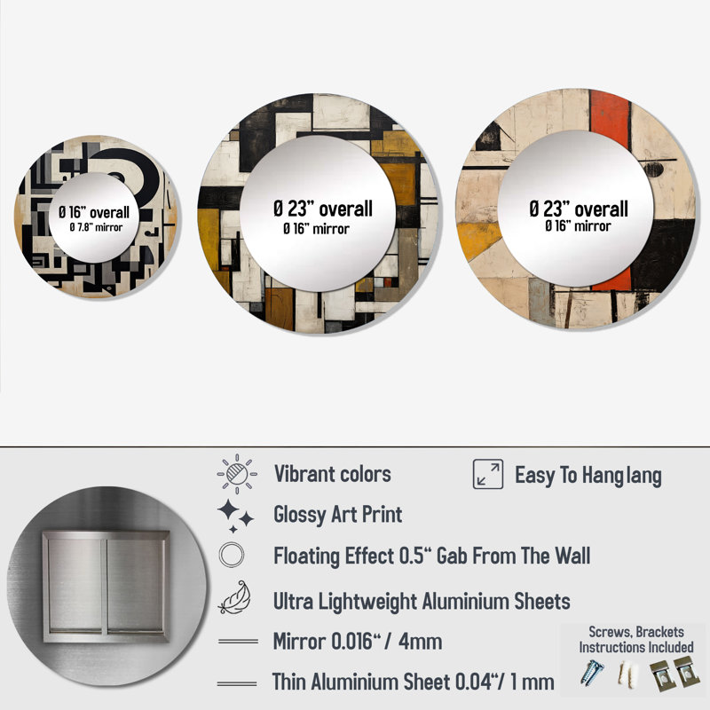 Eitelfritz Metal Round Mirror