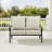 53.1'' Wide Straight Aluminum Loveseat with Cushions