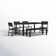Armando 6 - Person Metal Patio Dining Set with Rectangular Table