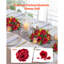 Boules de fleurs pour centres de mariage Arrangement de boules de fleurs rouges-1884332337-1884332495