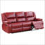 Ensemble de canapé inclinable rouge 2 pièces