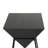  Azier Wood Inverted Pyramid Geometric Side End Accent Table with Gold Metal Stand
