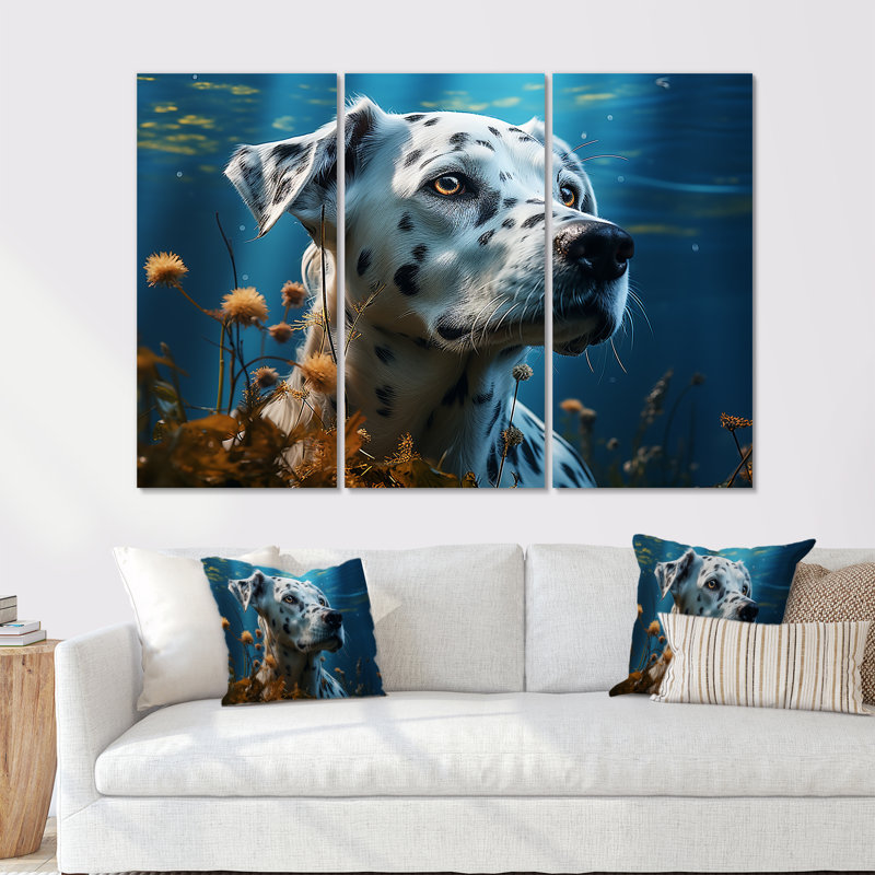 Dalmatian Dream - Ensemble de décoration murale chien, H 28 po x l 36 po