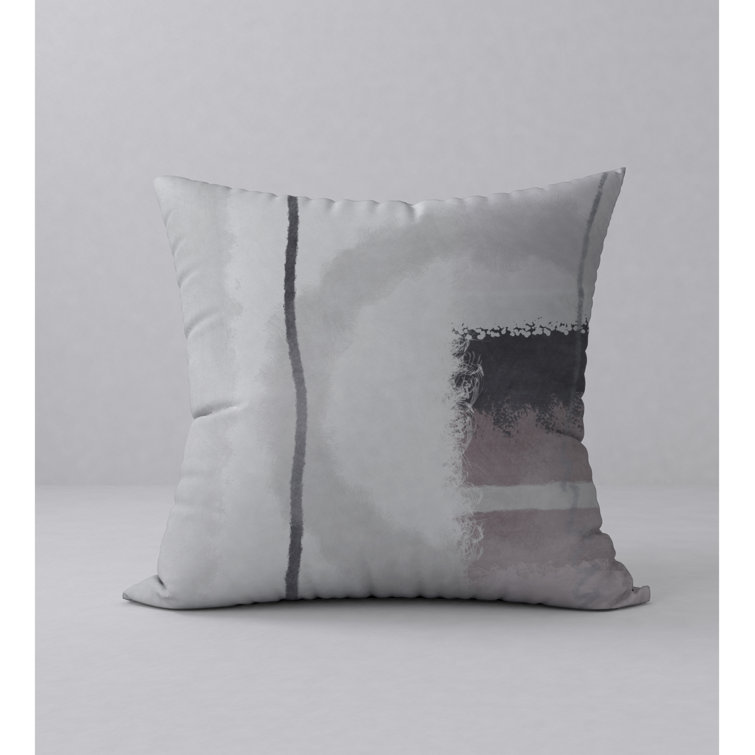 Wrought Studio Ellesef Abstract Reversible Throw Pillow | Wayfair