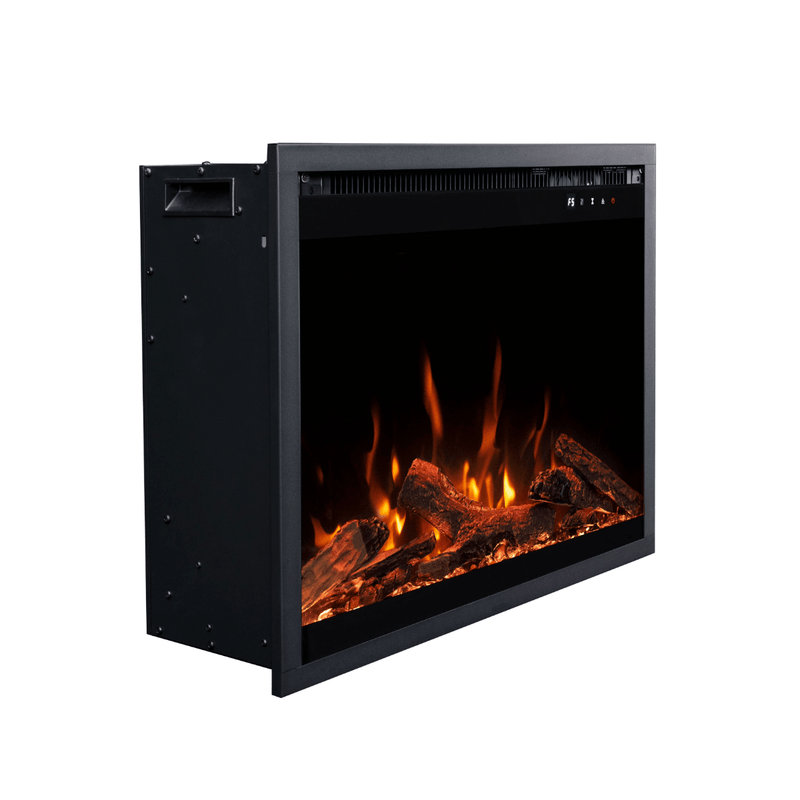 Fireplug Pro 24 Inch Smart Electric Fireplace Insert with Fire Crackle Sound, 19"H x 24"W x 7.88"D