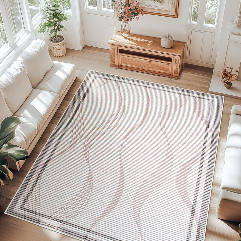 Tapis Wymond moderne à tapis abstrait et lavable pour l'intérieur, antidérapant, doux, petit tapis, tapis en marbre, imprimé mince pour la décoration intérieure