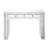  47 inch Rectangle Crystal Vanity Table in Clear Mirror Finish