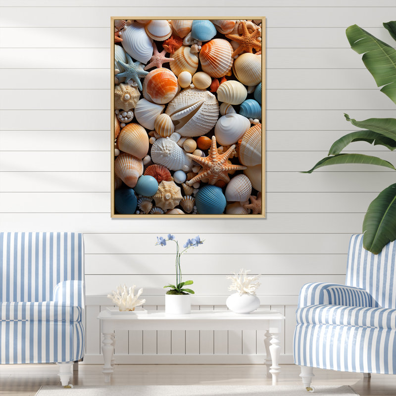 «Beach Photo Seashell Symphony VII - Coastal Animal», reproduction d'art mural, H 44 po x l 34 po x P 1,5 po