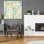Art mural en verre rouge «Under The Rain White» par Candra Boggs, 36 po x 36 po