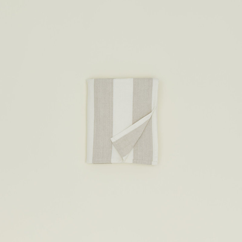 Essential Striped Tablecloth, Ivory/Flax