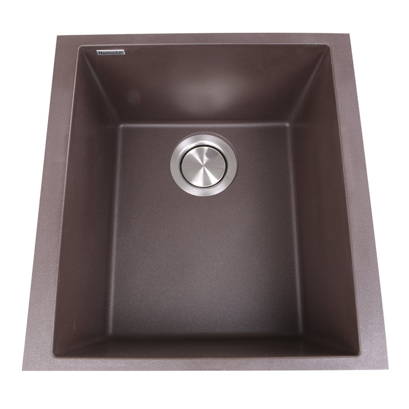Plymouth 17'' L Single Basin Kitchen Sink, Brown