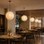 Lanternes en papier de 58 cm de large, luminaires suspendus artisanaux pour salon ou îlot de cuisine