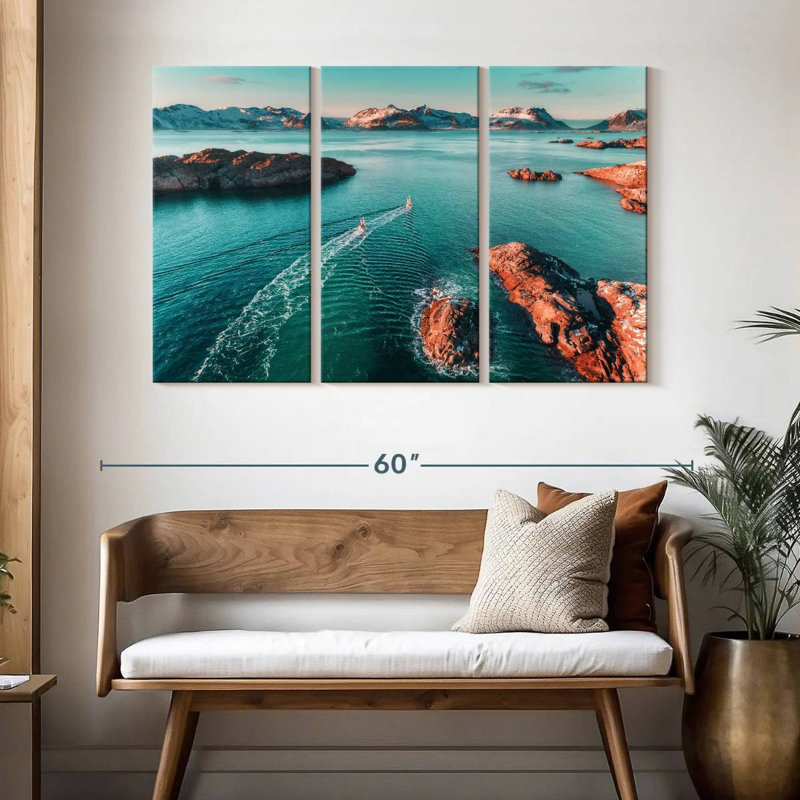 Paysage marin nordique Sebbie, H 32 po x l 50 po