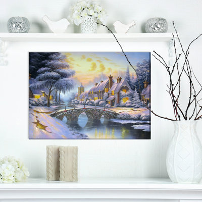 Cobblestone Christmas - Impression sur toile tendue