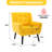 Tufted Upholstered Wide Back Armchair（Set of 2）-412486751