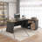 L-Shaped Executive Desk with Sliding Cabinet Doors, Power Outlet Panel and Front Apron, File Storage Shelves, Modern Large Computer Desk for Home Office-938123336-932810724