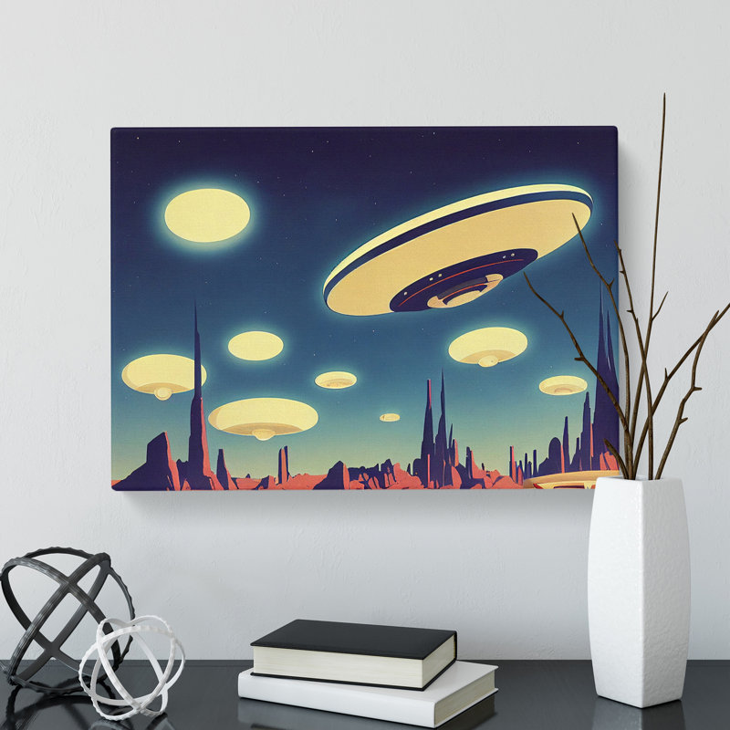 UFO Art Vol.3 - Wrapped Canvas Print, 35cm H x 50cm W x 3cm D