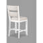 Tabouret à hauteur de comptoir de style blanc avec siège et dossier rembourrés pour meubles de salle à manger, 2 pièces de chaises crème