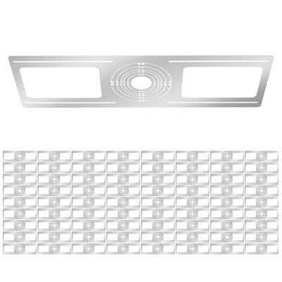 Ensemble de 72 nouvelles plaques de fixation 2 po 3 po 3,75 po 4 po 5 po 6 po à DEL avec éclairage encastré, taille multi-trous avec trous réglables, support de boîtier d'éclairage