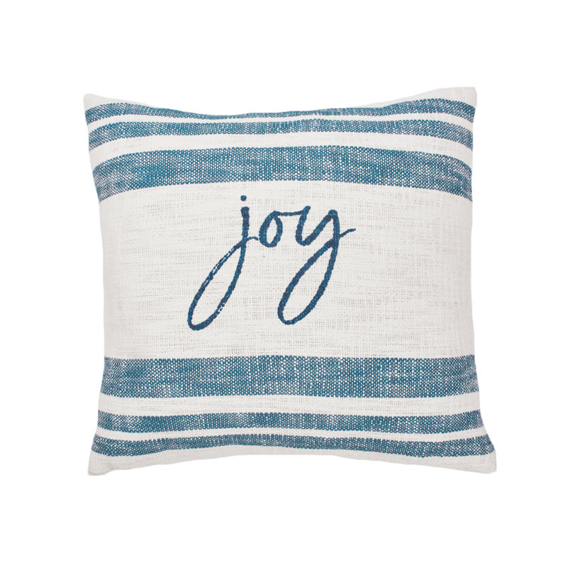 Morgan Cotton Throw Pillow, Joy, Rectangular 15" H x 35" W