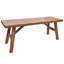 Banc en bois massif fabriqué à la main de 43 po de style campagnard pour salon et salle à manger, style rustique, finition naturelle