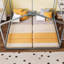 Lits jumeaux au sol, cadre en pin, chambre d'enfants moderne partagée-1956485035
