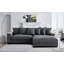Canapé modulaire surdimensionné deux pièces de luxe Luxe pour salon, canapé en L de 102,4 po avec méridienne, revêtu de velours côtelé-308341043