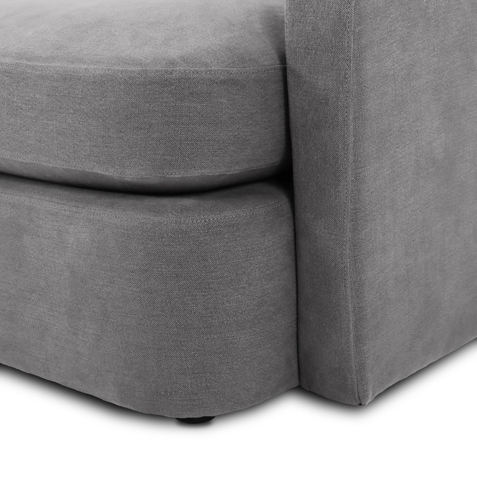 Aurelia Upholstered L-Shaped Sectional, Broadway Denim Linen, Left Hand Facing