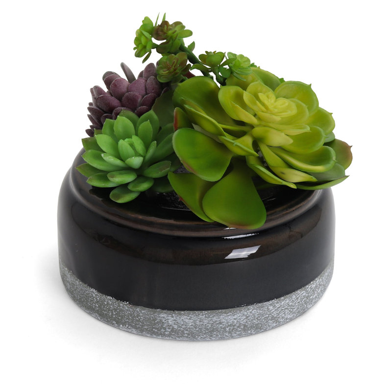7" Artificial Succulent in Planter