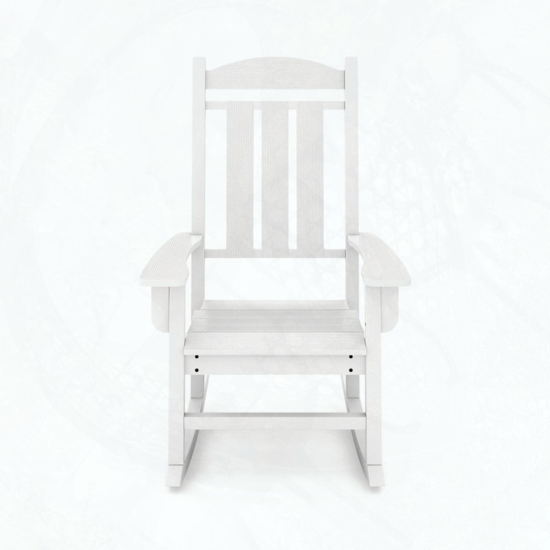 Chaise berçante blanche en polyéthylène, Blanc