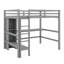 Lit mezzanine avec tablettes multifonctionnelles et bureau sous le lit-1463461540