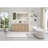 Noe 72" Double Bathroom Vanity in Natural Oak with Grain White Engineered Stone Countertop No Mirror-1968517646
