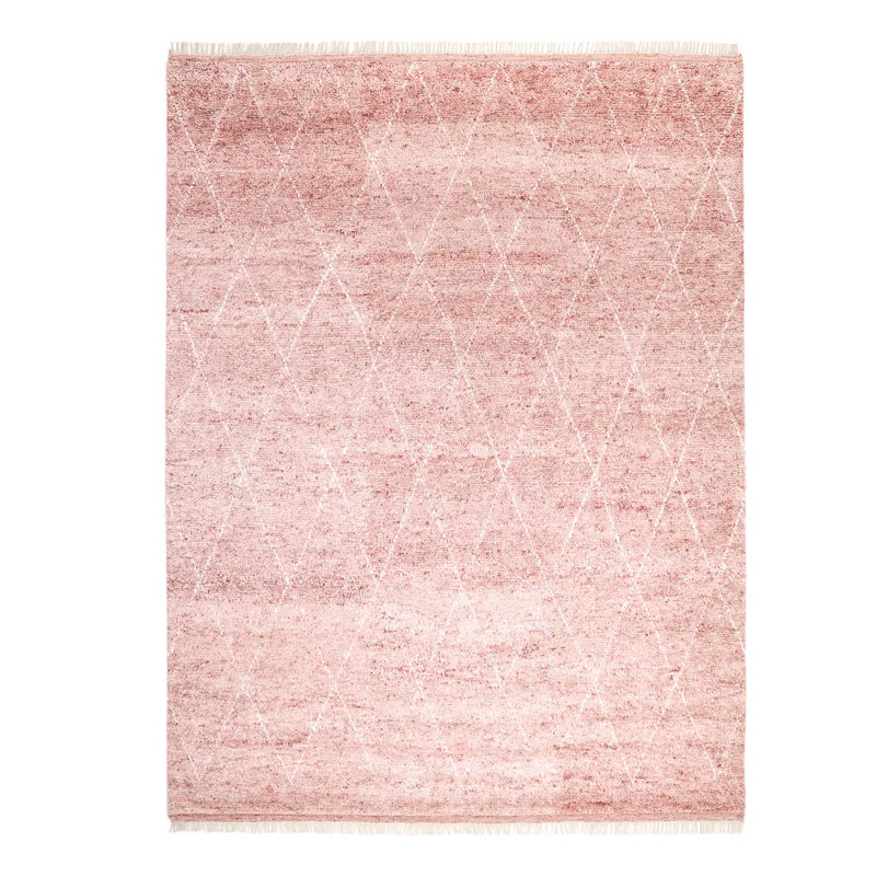 Tapis crème / rouille noué à la main Nishimura, Rectangle 8 pi x 10 pi