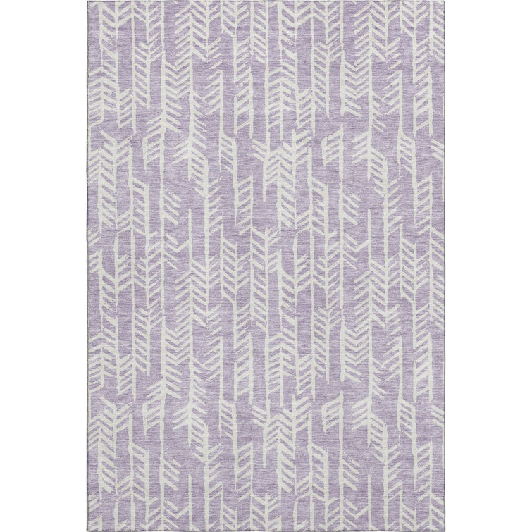Premium Machine Washable Prisco Lavender Rug
