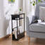 Industrial Rustic 3 Tier Side Table With Magazine Rack-113373618