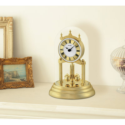 QHN006GLH Desk & Table Clock, Gold