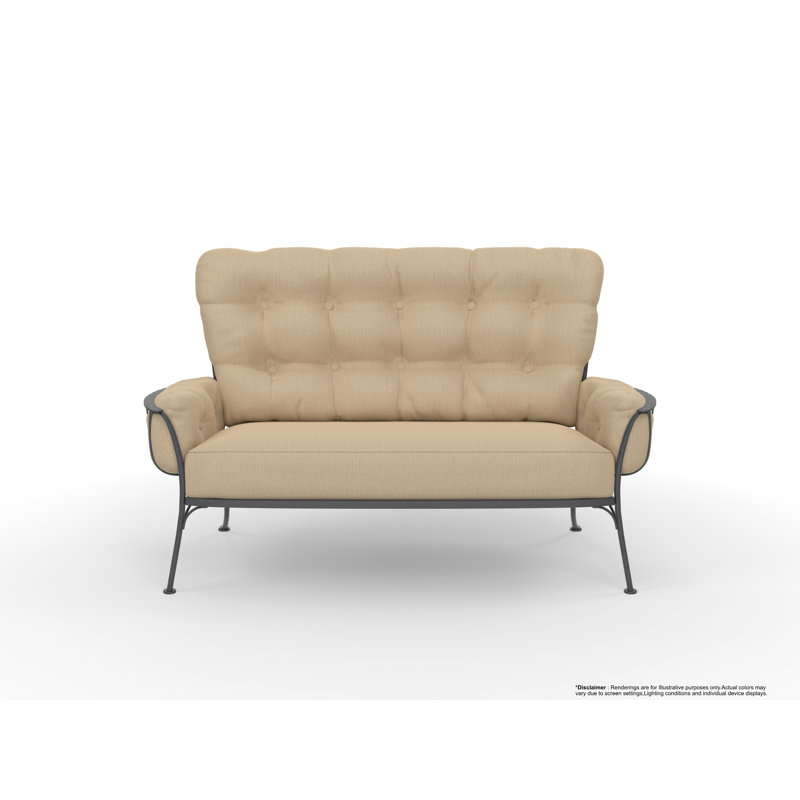 Monterra Outdoor 2 - Seat Loveseat, Graphite, Flagship Stone Sunbrella®