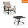 Chamber 3 Pieces Outdoor/Indoor Aluminum Patio Conversation Seating Group With Sunbrella® Cushions And Side Table