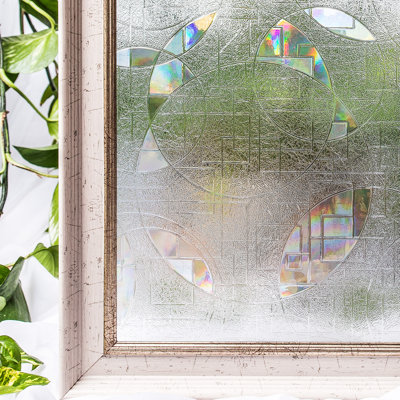 Window Cling 3D Static Privacy Decoration Non-Adhesive Vinyl Stained Glass Decals Stickers