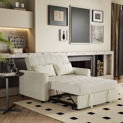 Omorfo 53.2'' Upholstered Convertible Sleeper Sofa