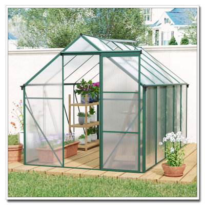 Serre en polycarbonate surélevée 6X10FT