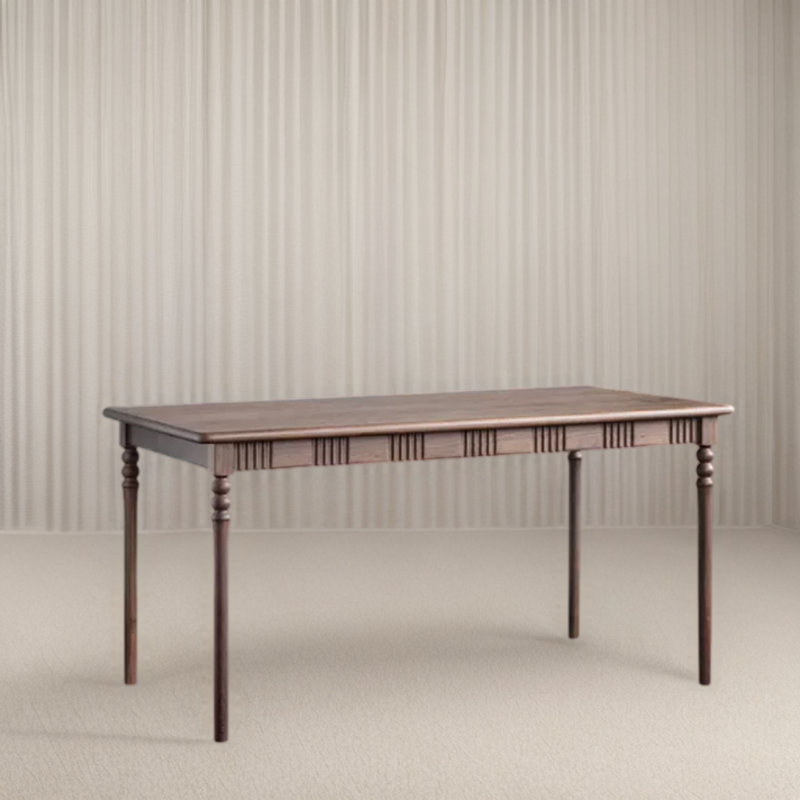 Rectangular solid wood simple dining table