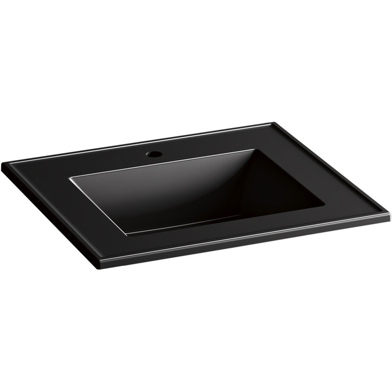 Ceramic/Impressions 25" Rectangular Vanity-Top, Single