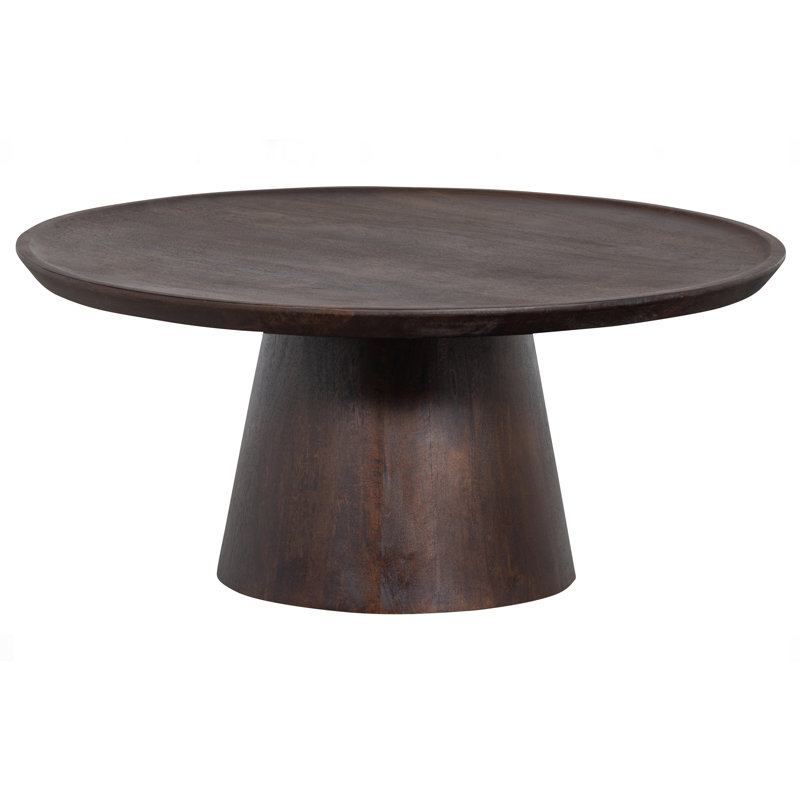 Solid Wood Pedestal Coffee Table