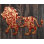 Décoration murale en bois lion art rustique single letter