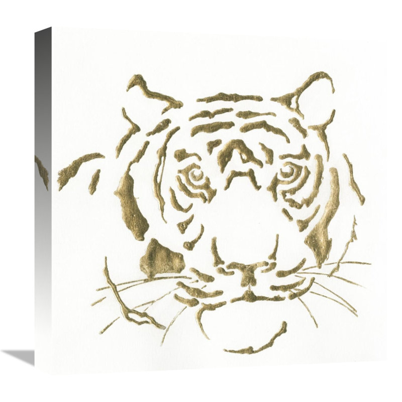 Gilded Tiger by Chris Paschke - Wrapped Canvas Print, 18" H x 18" W