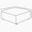 Repose-pieds carré gris Jennifer-123298679